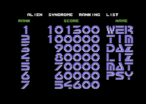 AlienSyndrom Highscore Werner.png