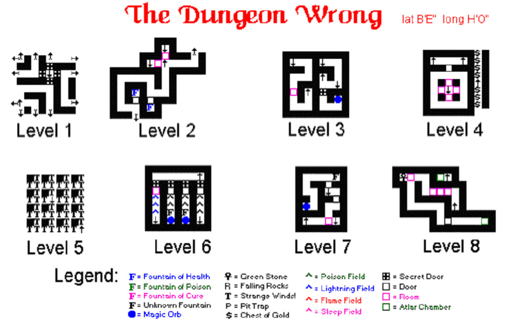 Ultima IV Quest of the Avatar/Dungeon Maps C64Wiki