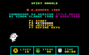 Title screen of the game