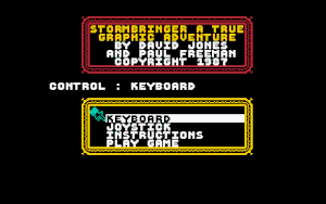 Title screen of he game