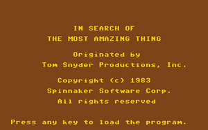 Title screen of the game