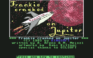 Title screen of the game