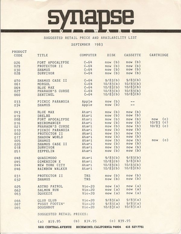 Synapse Software - C64-Wiki