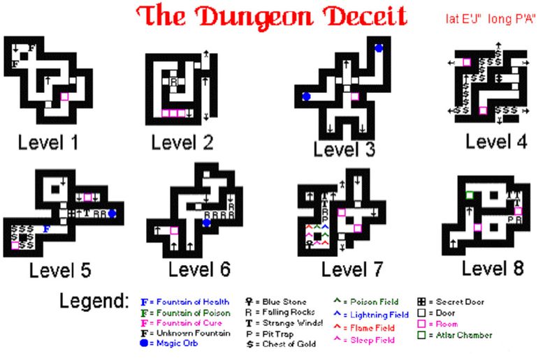 Ultima IV Quest Of The Avatar Dungeon Maps C64 Wiki