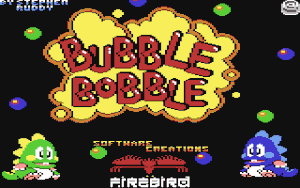 titlescreen of Bubble Bobble