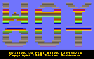 Title screen of the game