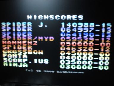 Topscore of Spider J.