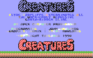 Start screen of Creatures