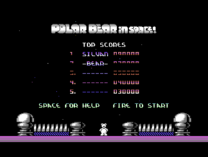 POLAR BEAR IN SPACE! title screen