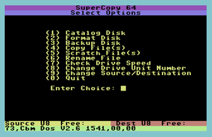 SuperCopy 64 Main Screen