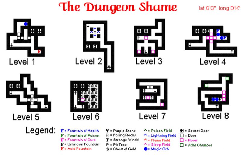 Ultima 4 Dungeon Maps