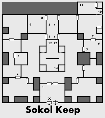 Map of Sokol Keep