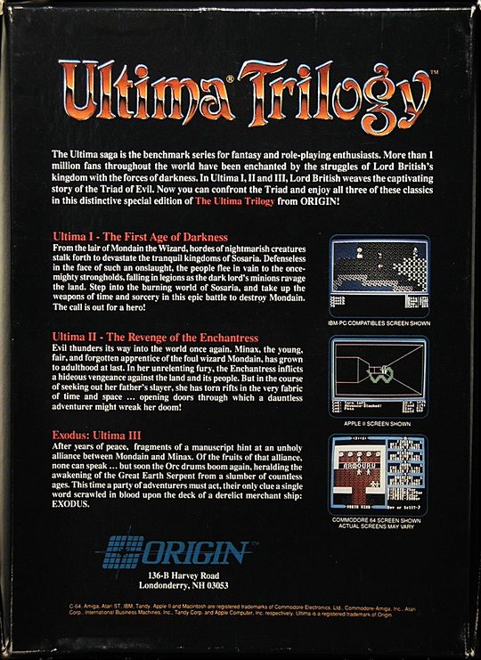 Ultima Trilogy I - II - III (Collection) - C64-Wiki