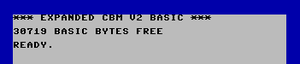 Start screen of Simons' BASIC.