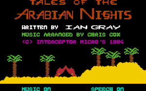 Title screen of the game