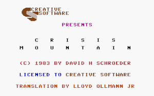 Title screen of the game