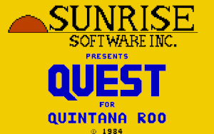 Title screen of the game