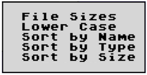 The 'View' menu of GUI64