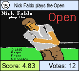 Nick Faldo plays the Open